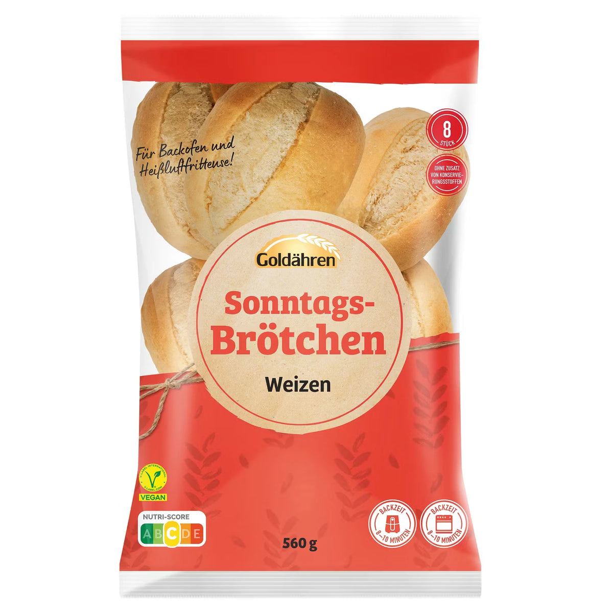 Sonntagsbrötchen 560 g, Weizen