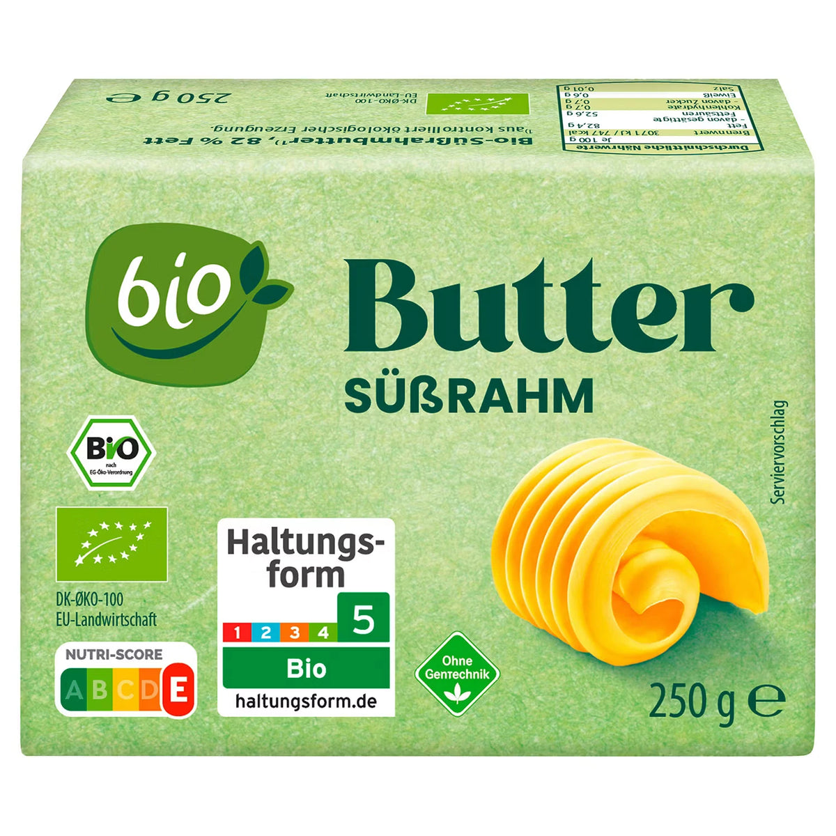 Bio-Butter 250 g, Süssrahmbutter