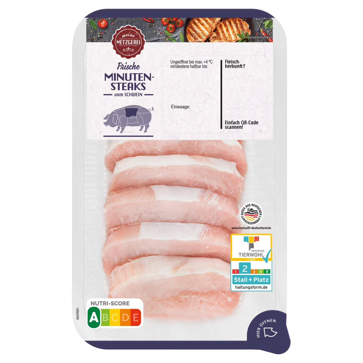 Schweine-Minutensteaks 400 g