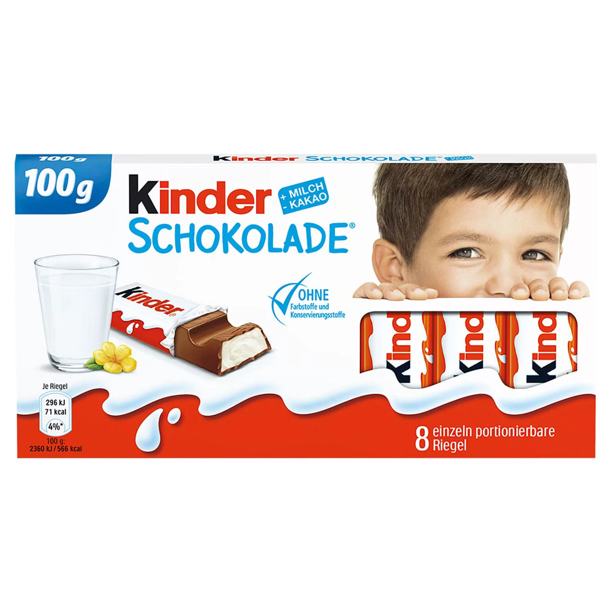 Schokolade 100 g, 8er-Packung