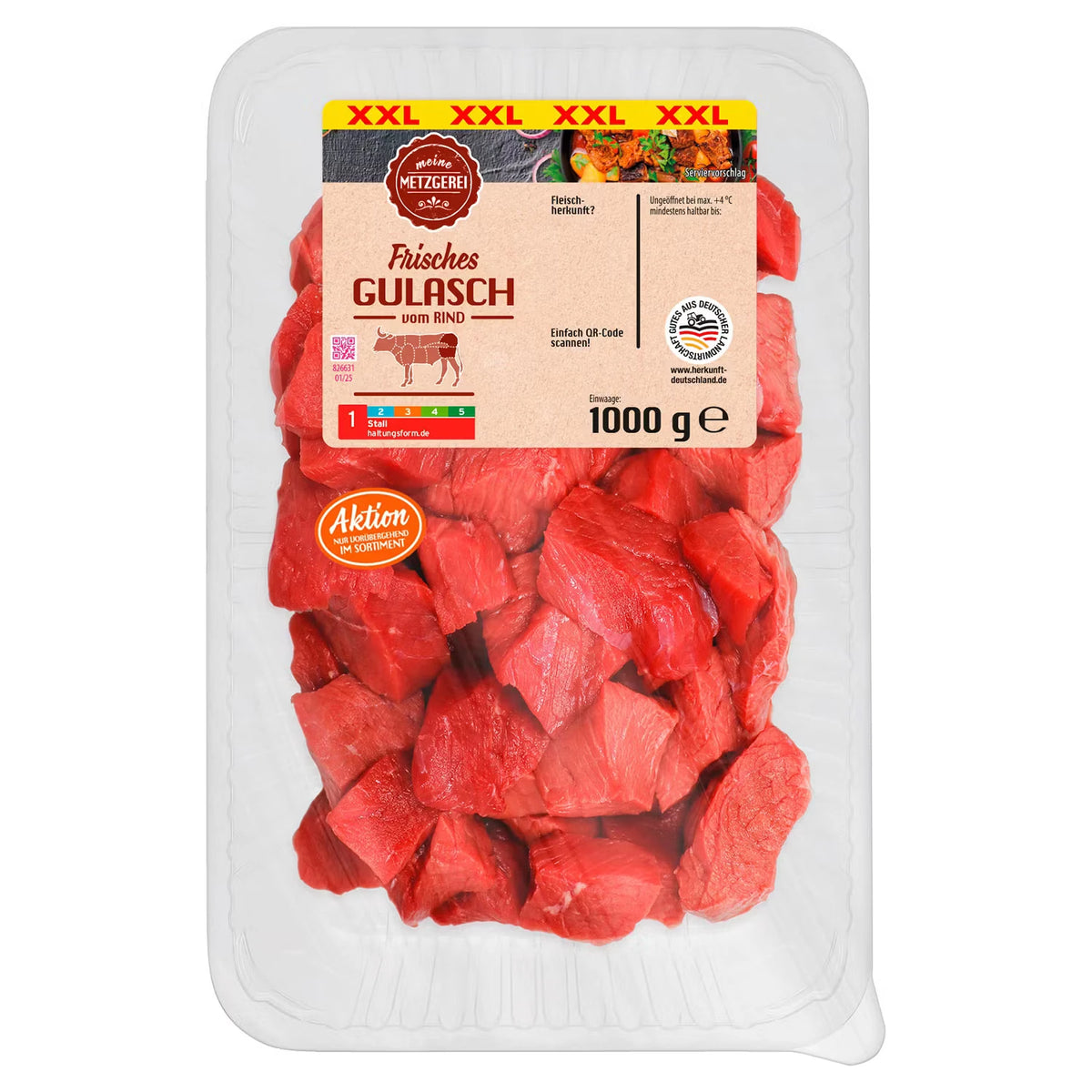Rindergulasch 500 g