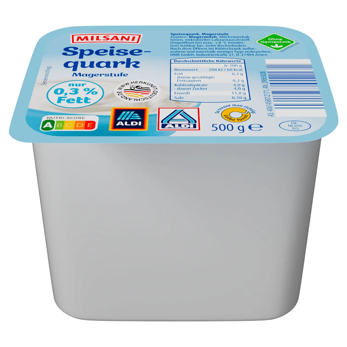 Speisequark Magerstufe 500 g, 0,3 %