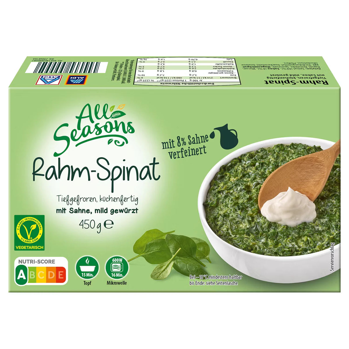 Rahmspinat 450 g
