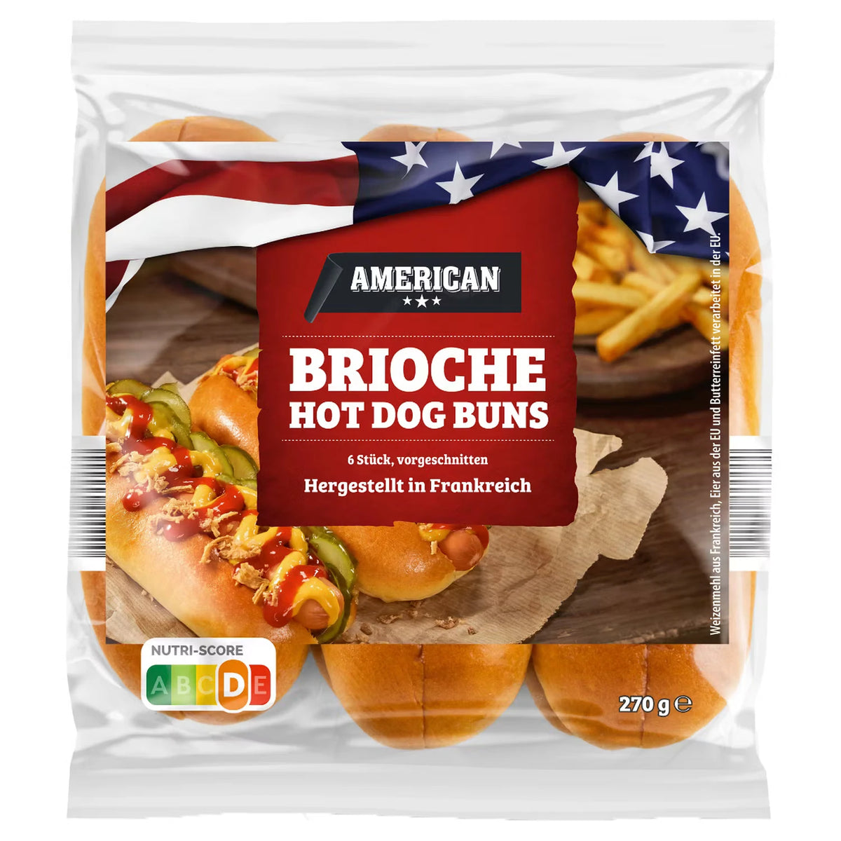 Brioche Hot Dog Roll 270 g