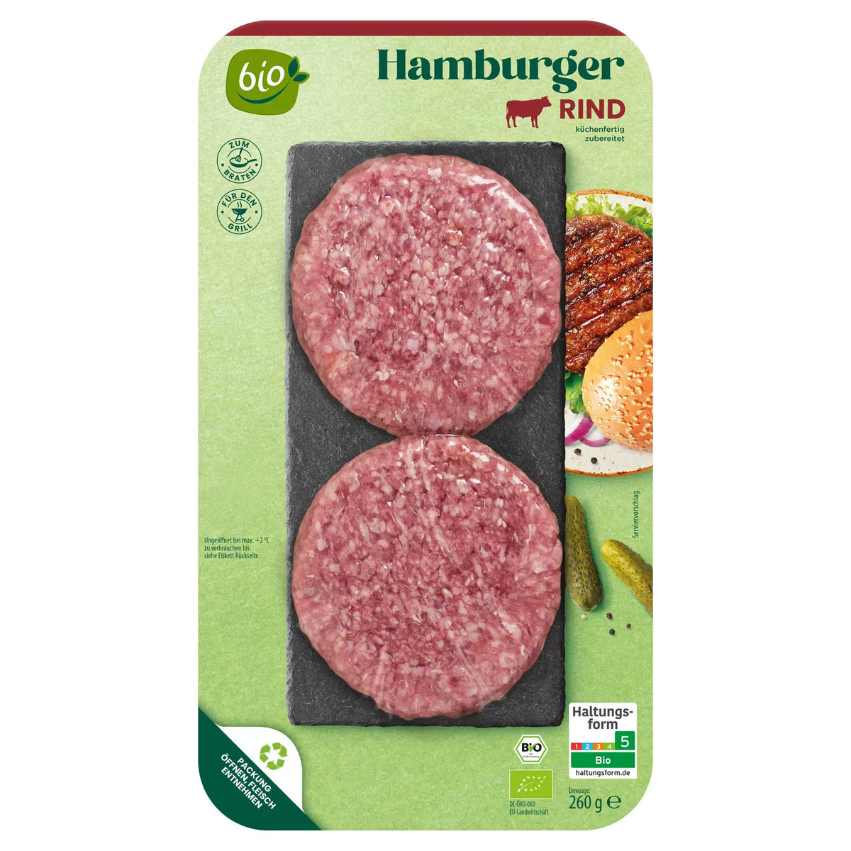 Bio-Rinder-Burger 260 g