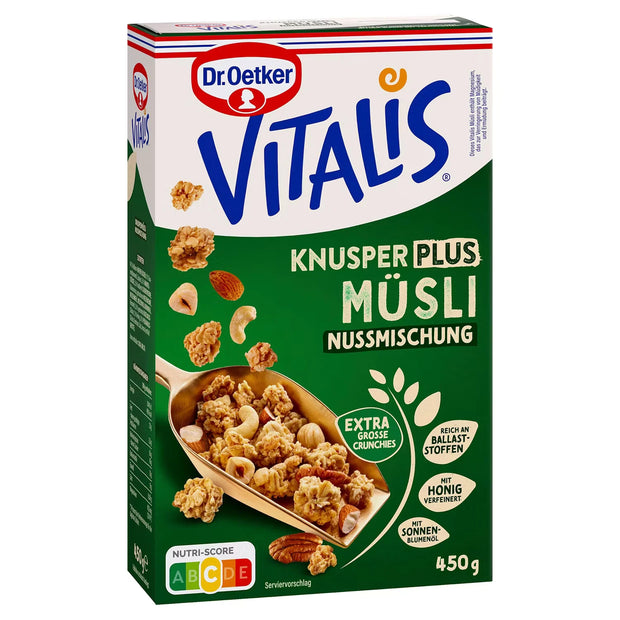 Vitalis Knusper Plus Müsli 450 g, Nussmischung