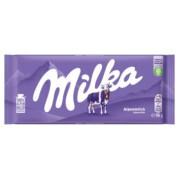 Tafelschokolade 90 g, Alpenmilch