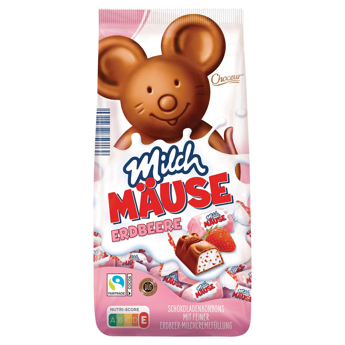 Milch-Mäuse 210 g, Erdbeere