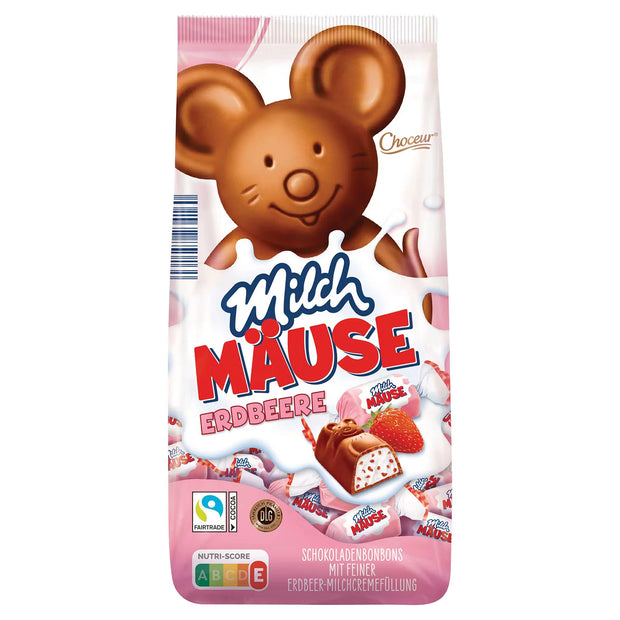 Milch-Mäuse 210 g, Erdbeere