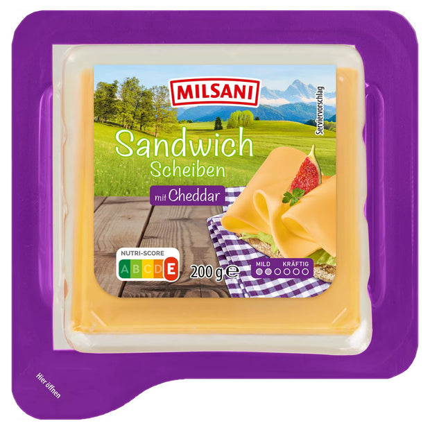 Sandwichscheiben, Cheddar 200 g