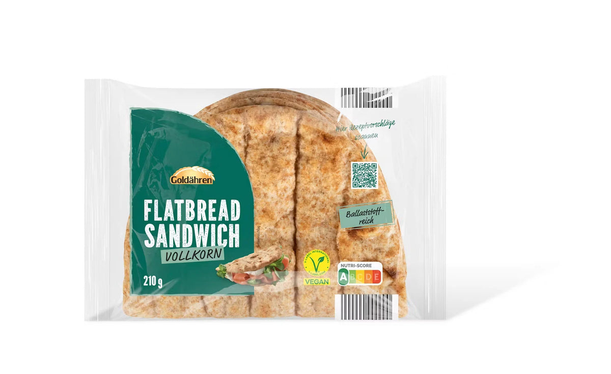 Flatbread Sandwich 210 g, Vollkorn
