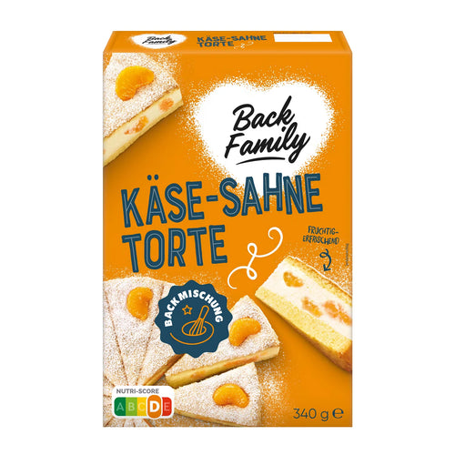 Backmischung 340 g, Käse-Sahne-Torte