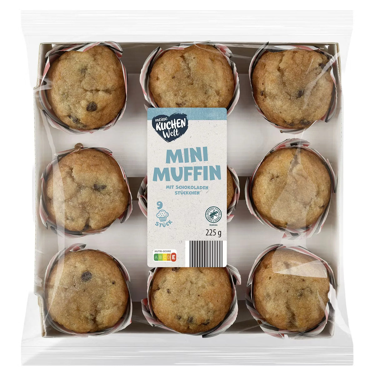 Gefüllte Mini Muffins 225 g, Vanille mit Schokoladenstü.