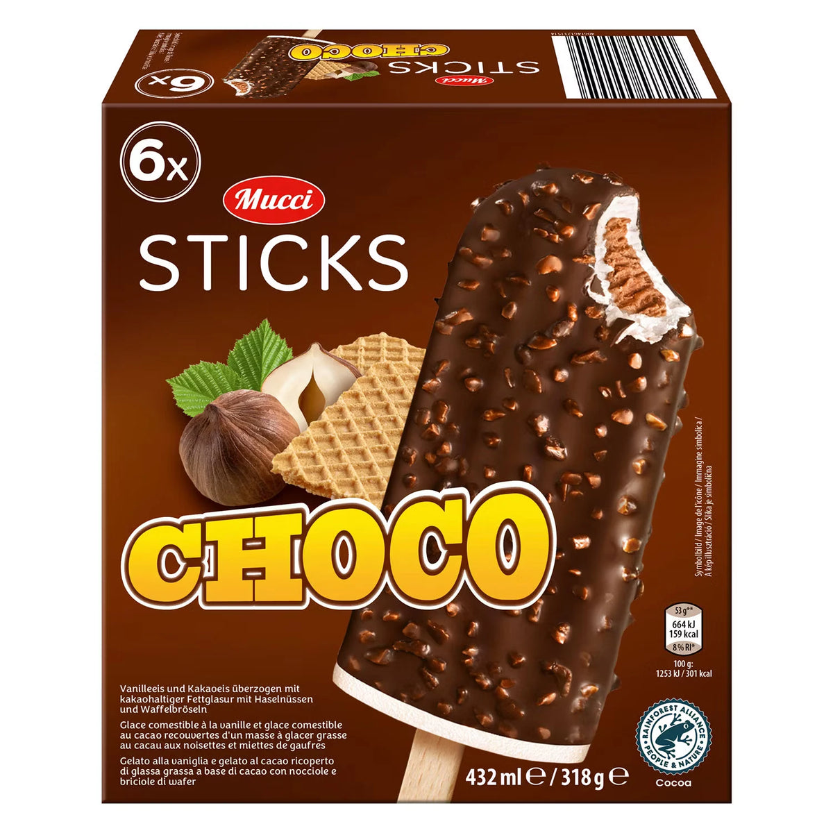 Stieleis Schoko Sticks, Choco 432 ml