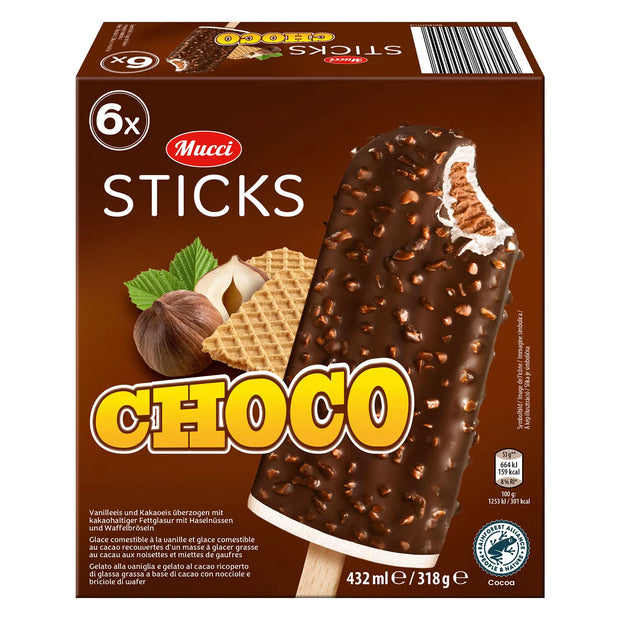Stieleis Schoko Sticks, Choco 432 ml