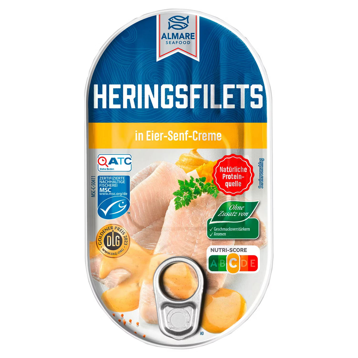 Heringsfilet 200 g, Eier-Senfcreme