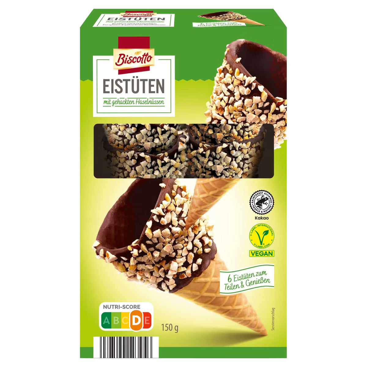 Eistüten 150 g, Nussstreusel
