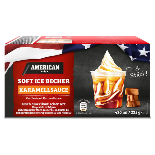 Amerikanisches Soft Eis, Vanille-Caramel