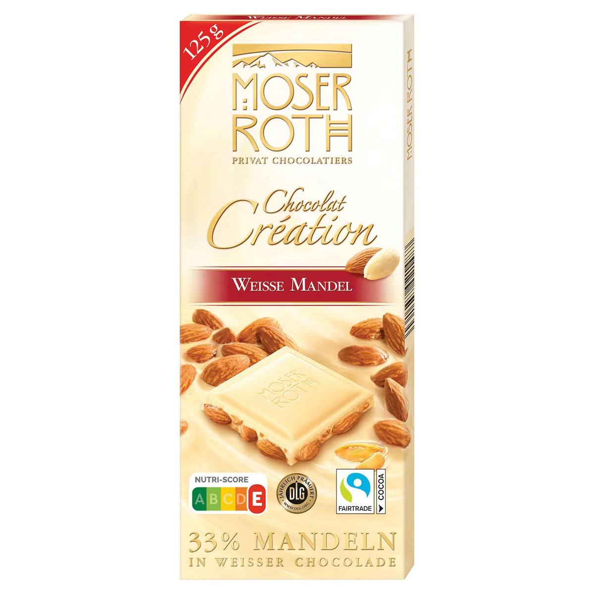 Chocolat Creation 125 g, Weiße Schokolade Mandel