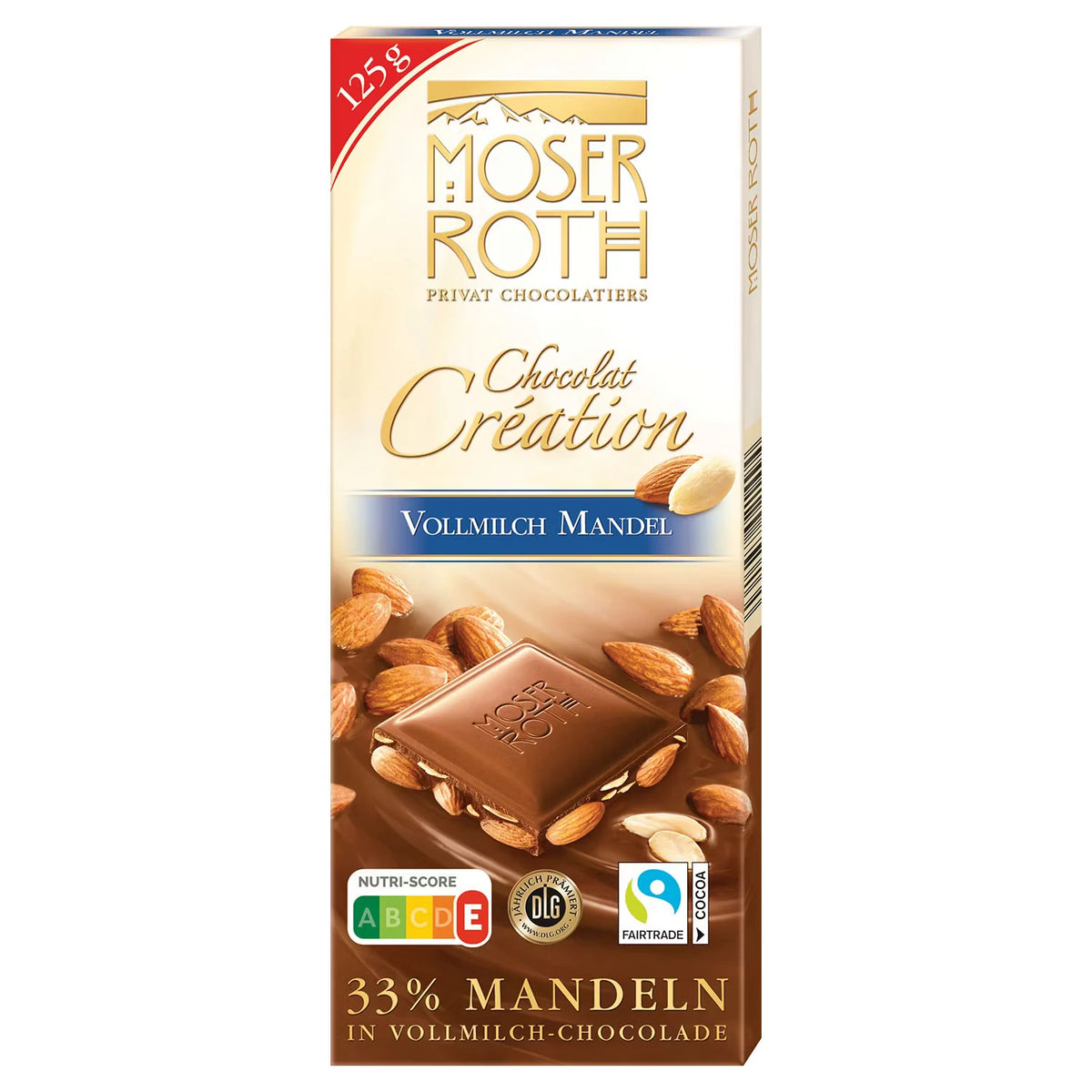 Chocolat Creation 125 g, Vollmilch Mandel