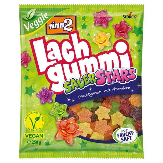 NIMM 2 Lachgummi Veggie 250 g, Sauer Stars