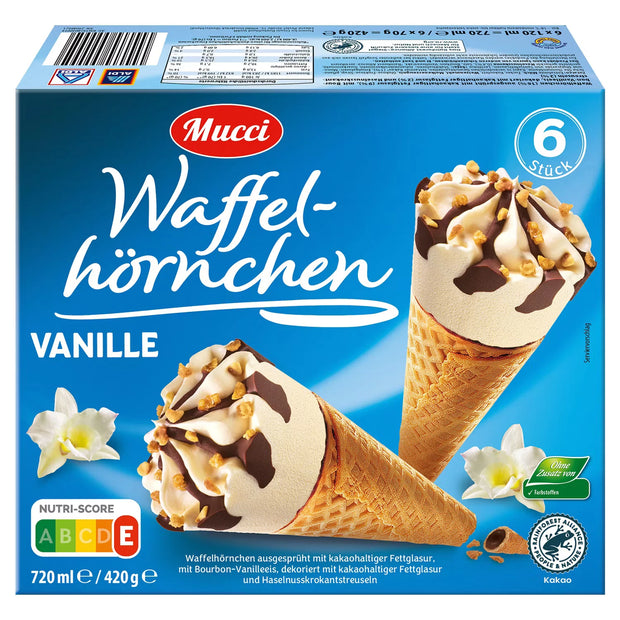 Waffelhörnchen 720 ml, Vanille