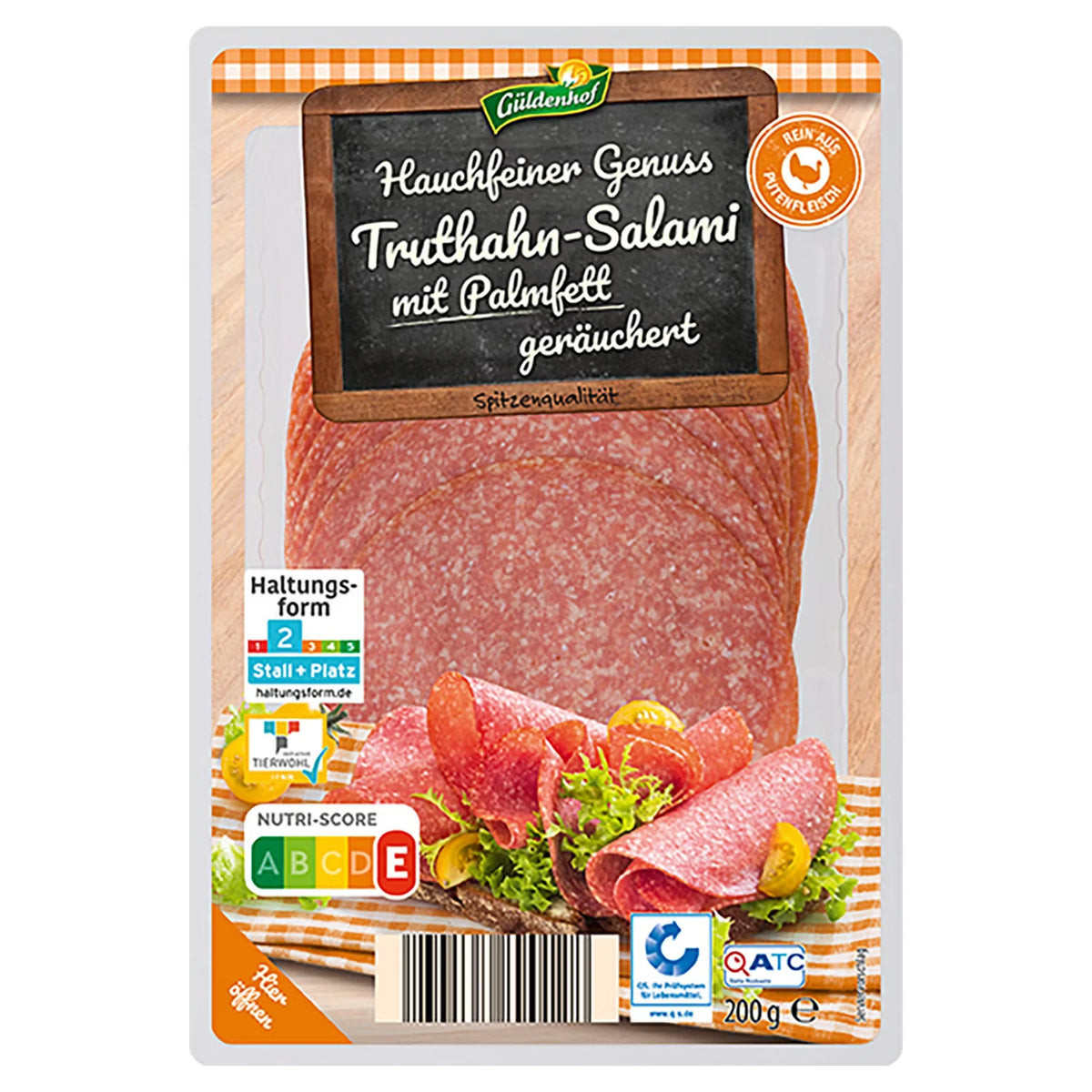 Delikatess Salami Aufschnitt 200 g, Truthahn