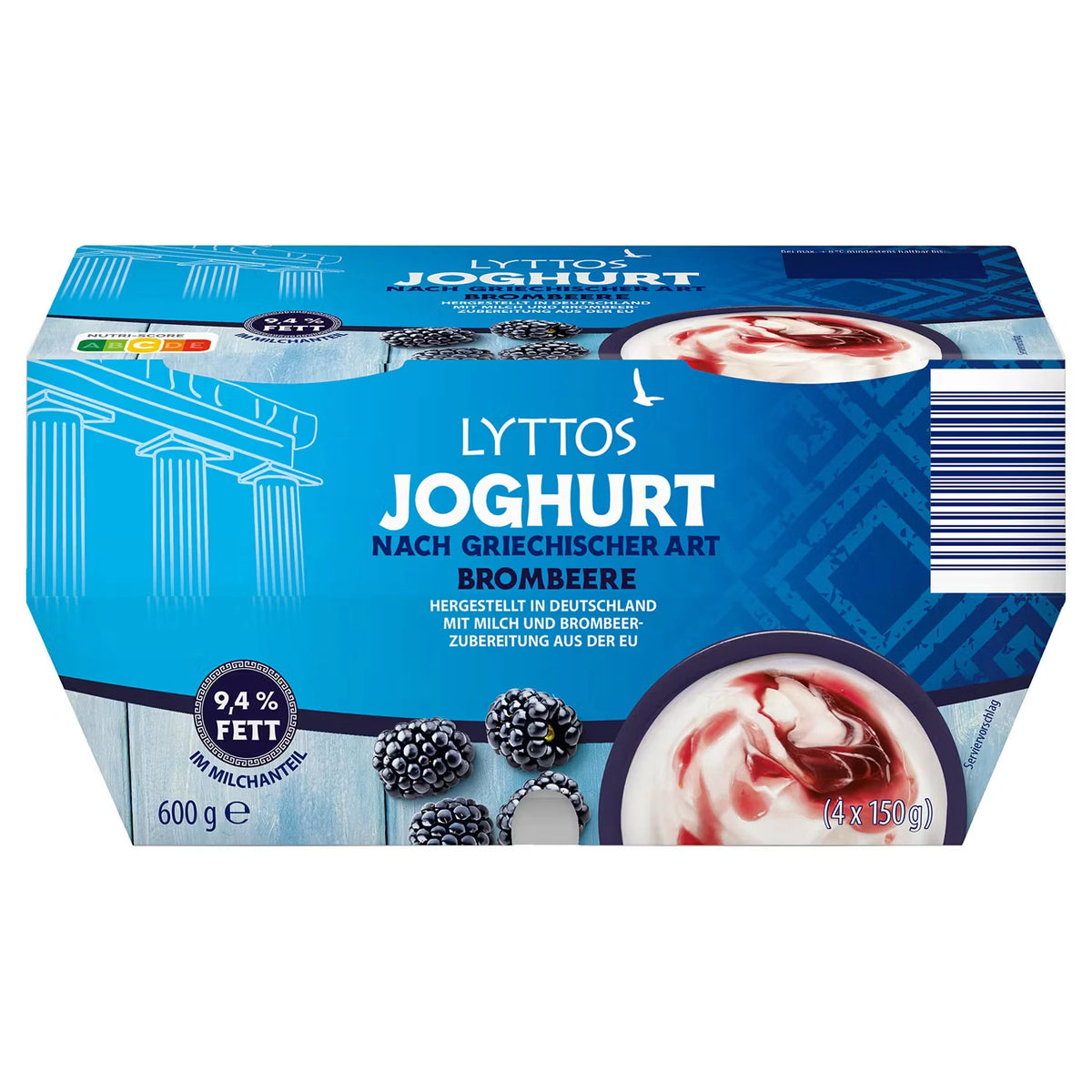 Fruchtjoghurt griechischer Art 600 g, Brombeere