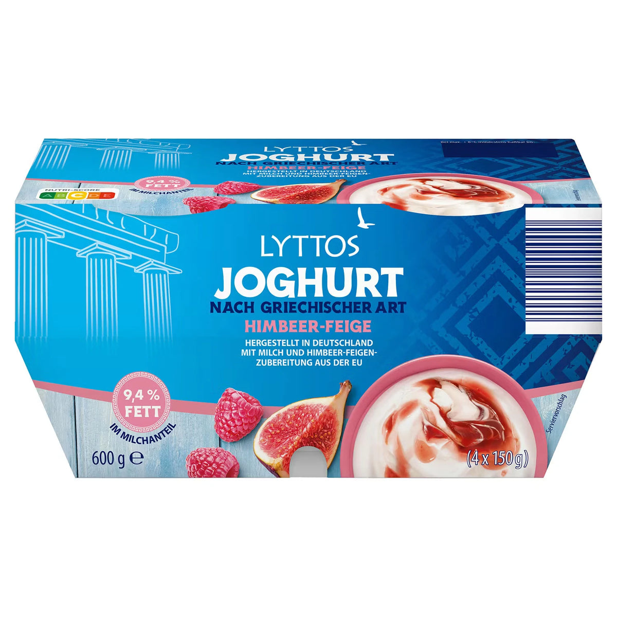 Fruchtjoghurt griechischer Art 600 g, Himbeere-Feige