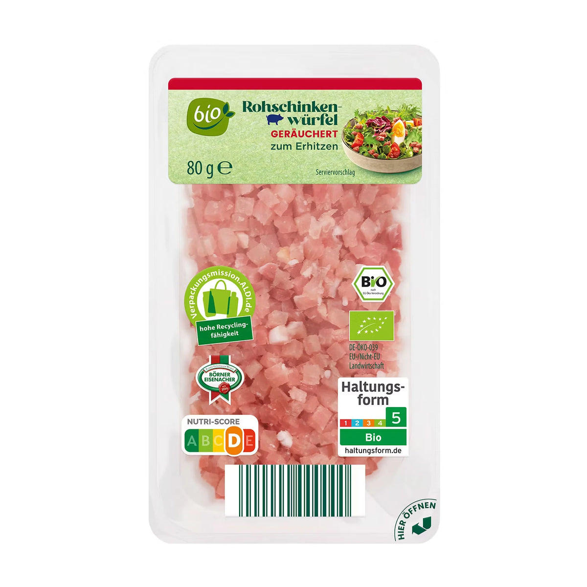 Bio-Schinkenwürfel 80 g