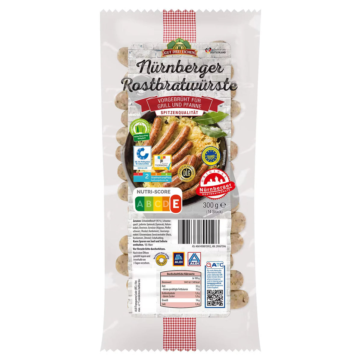 Nürnberger Rostbratwurst 300 g, Klassik