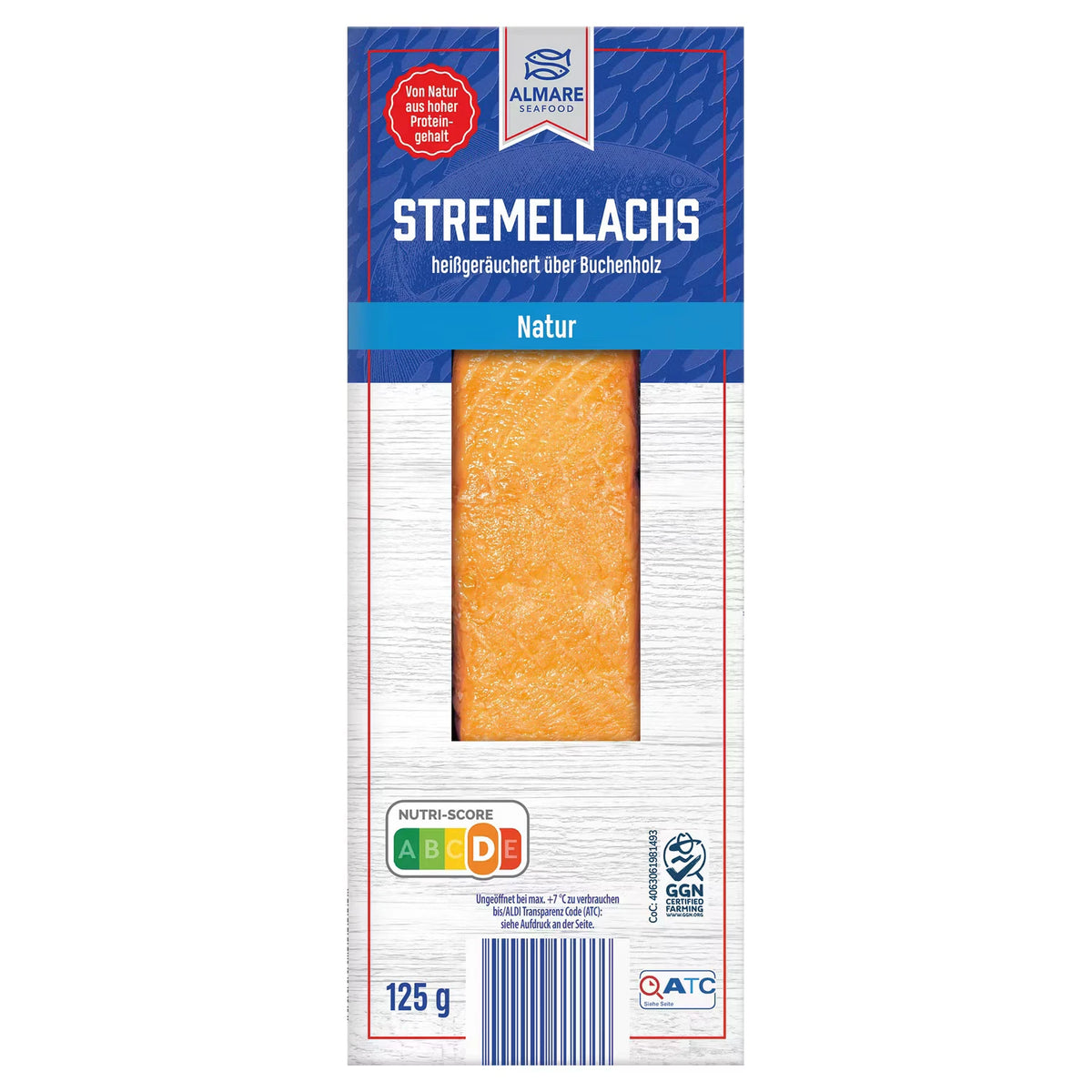 Stremellachs 125 g, Natur