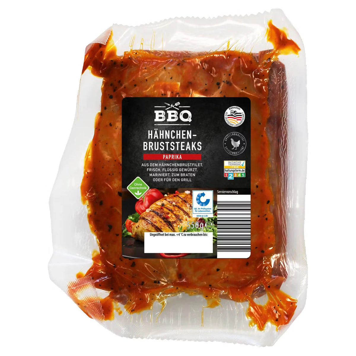 Marinierte Hähnchensteaks 550 g, Paprika