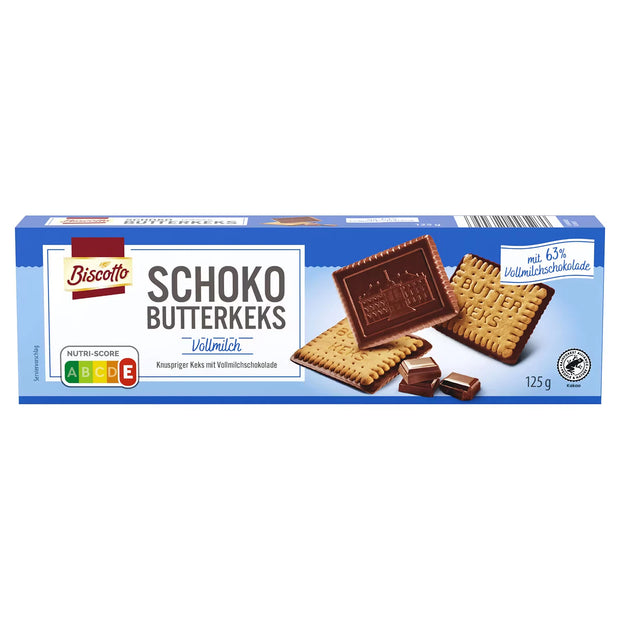 Schoko Butterkeks 125 g, Vollmilch