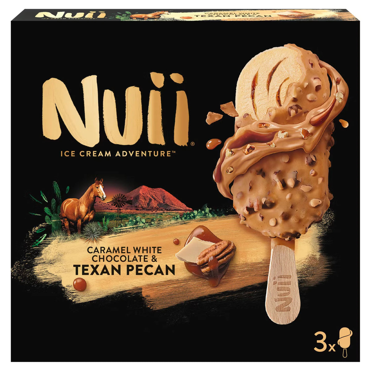 Stieleis 270 ml, Caramel White Chocolate & Texan Pecan