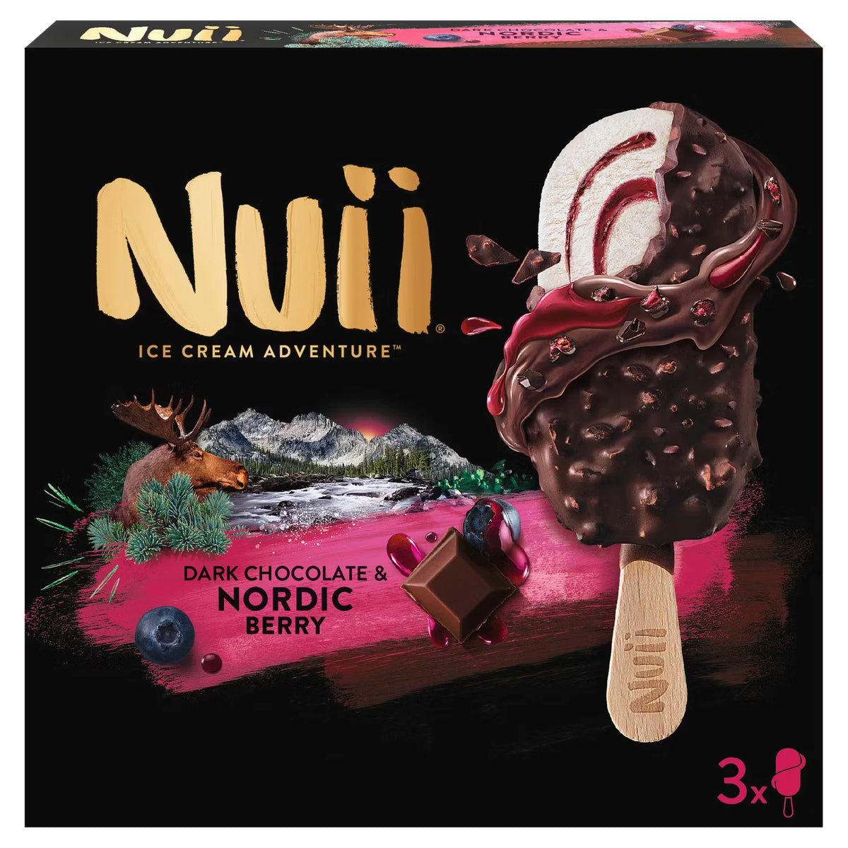 Stieleis 270 ml, Dark Chocolate & Nordic Berry