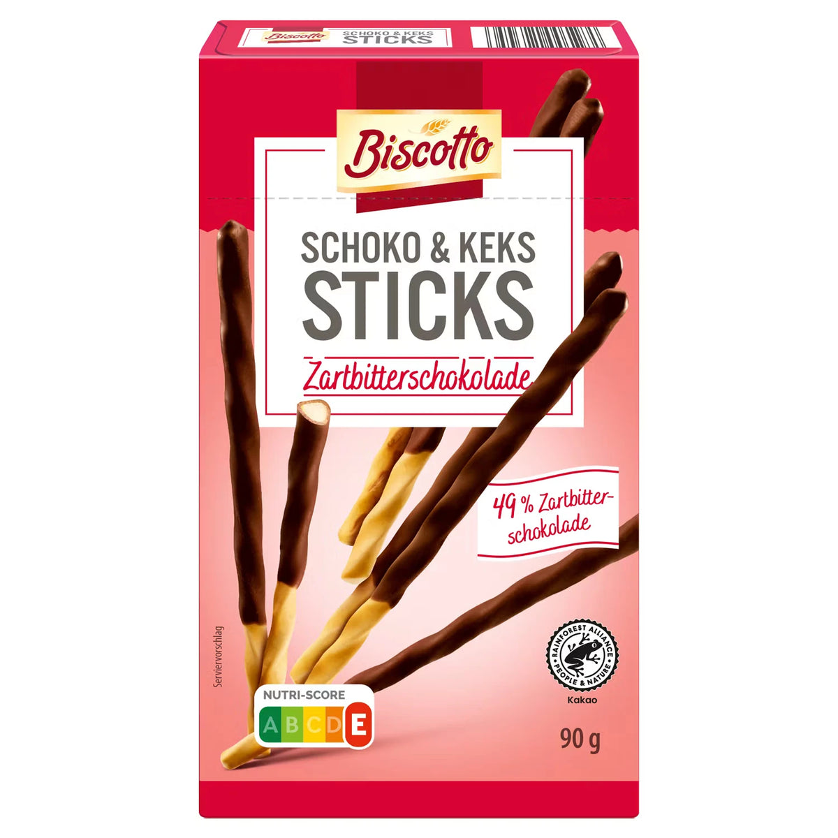 Schoko & Keks Sticks 90 g, Zartbitterschokolade