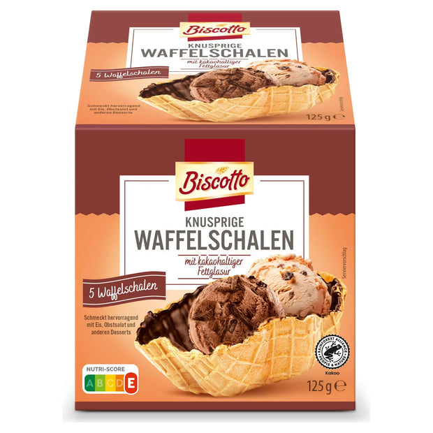 Waffelschalen 125 g, Schokolade