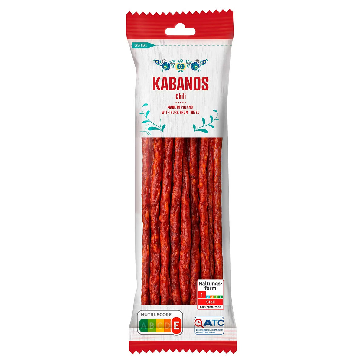 Polnische Kabanossi-Stangen 120 g, Chili