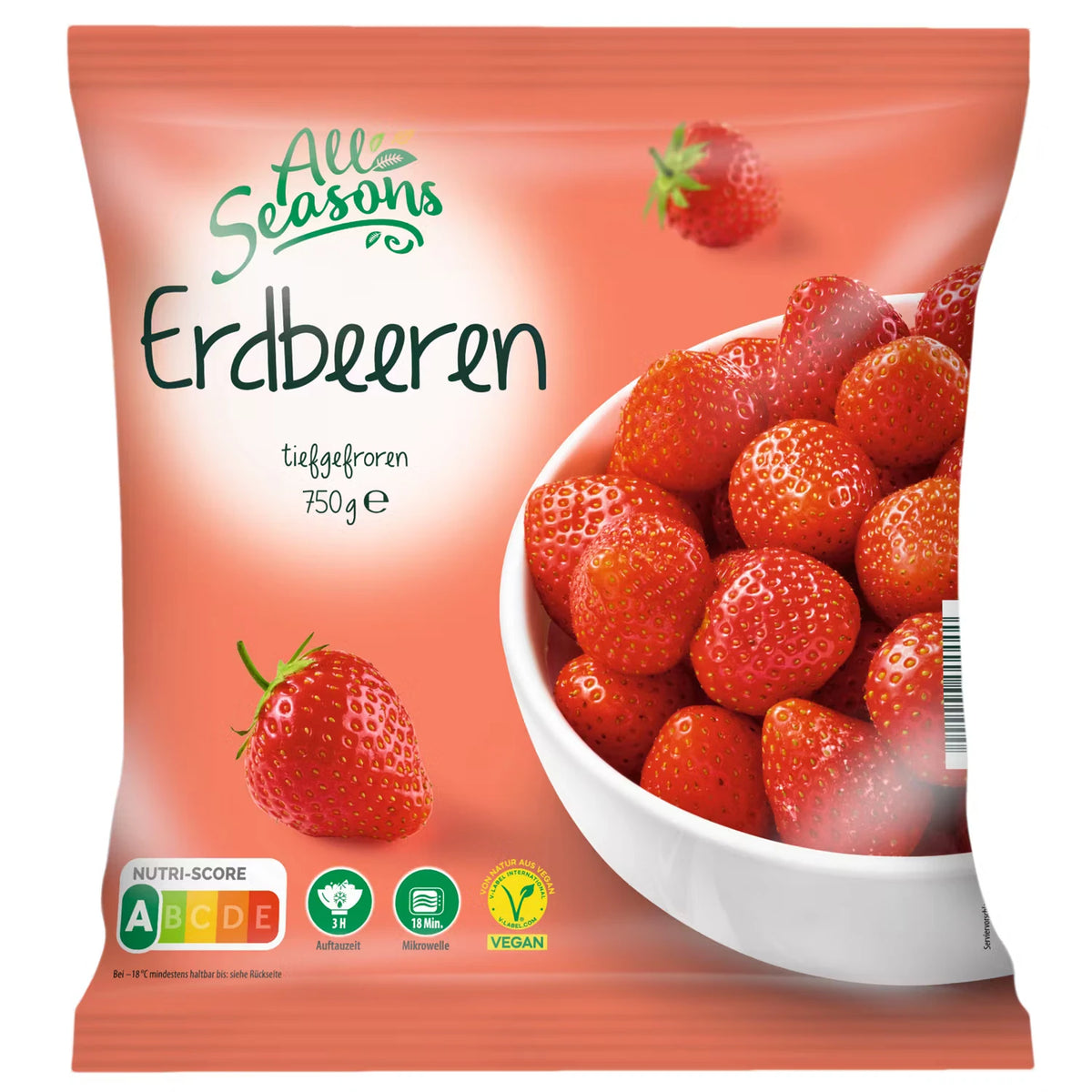 Gefrorene Obstmischung, Erdbeeren 750 g