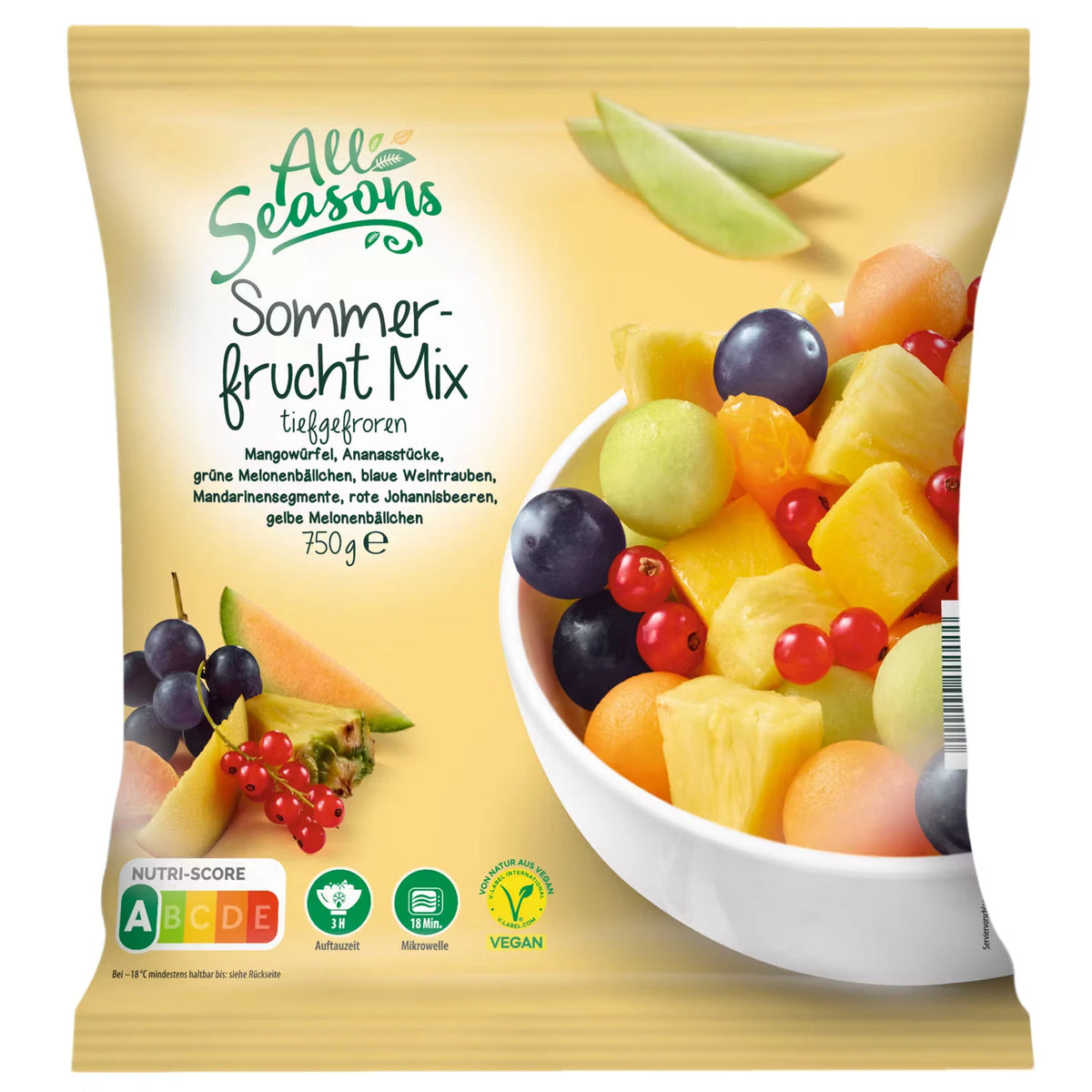 Gefrorene Obstmischung, Sommerfrucht 750 g