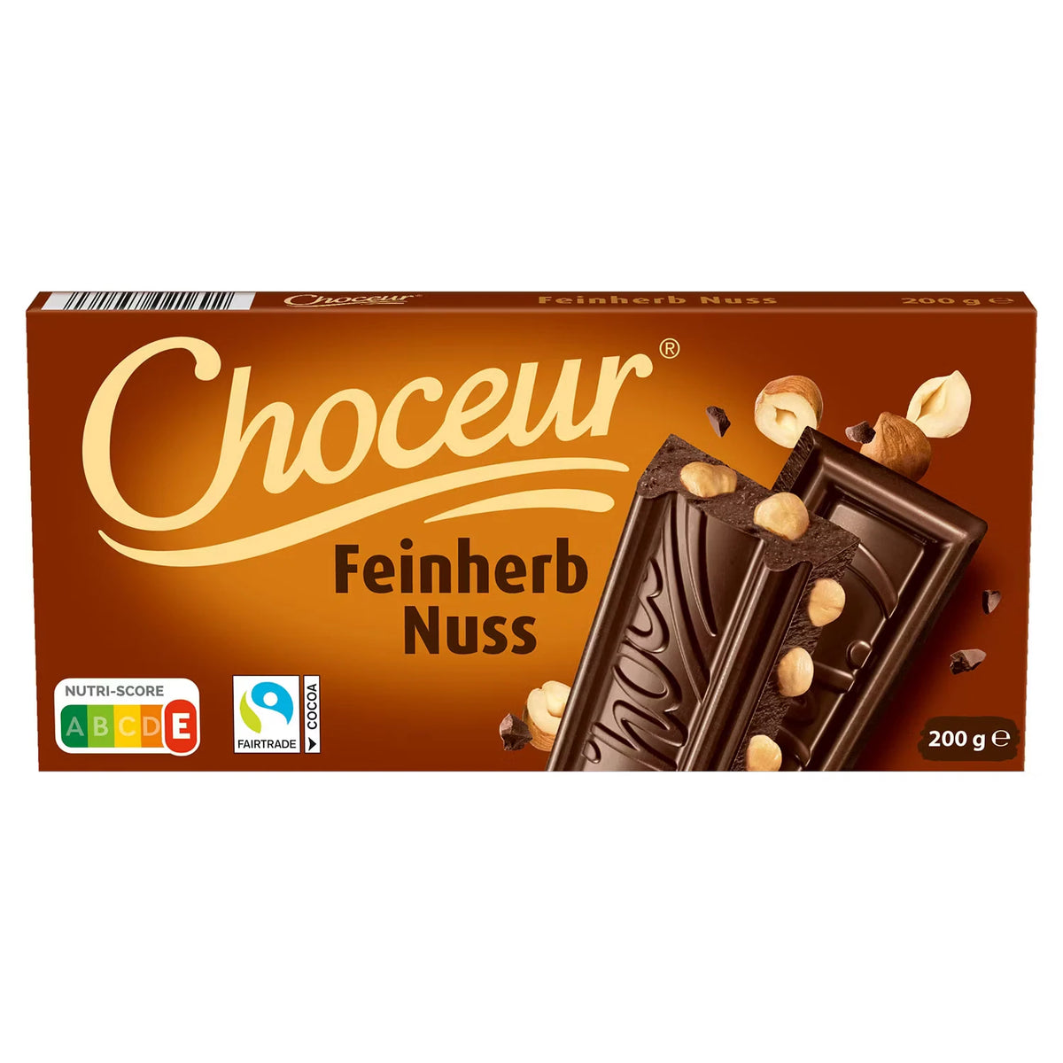 Nuss-Schokolade 200 g, Dunkle-Haselnuss