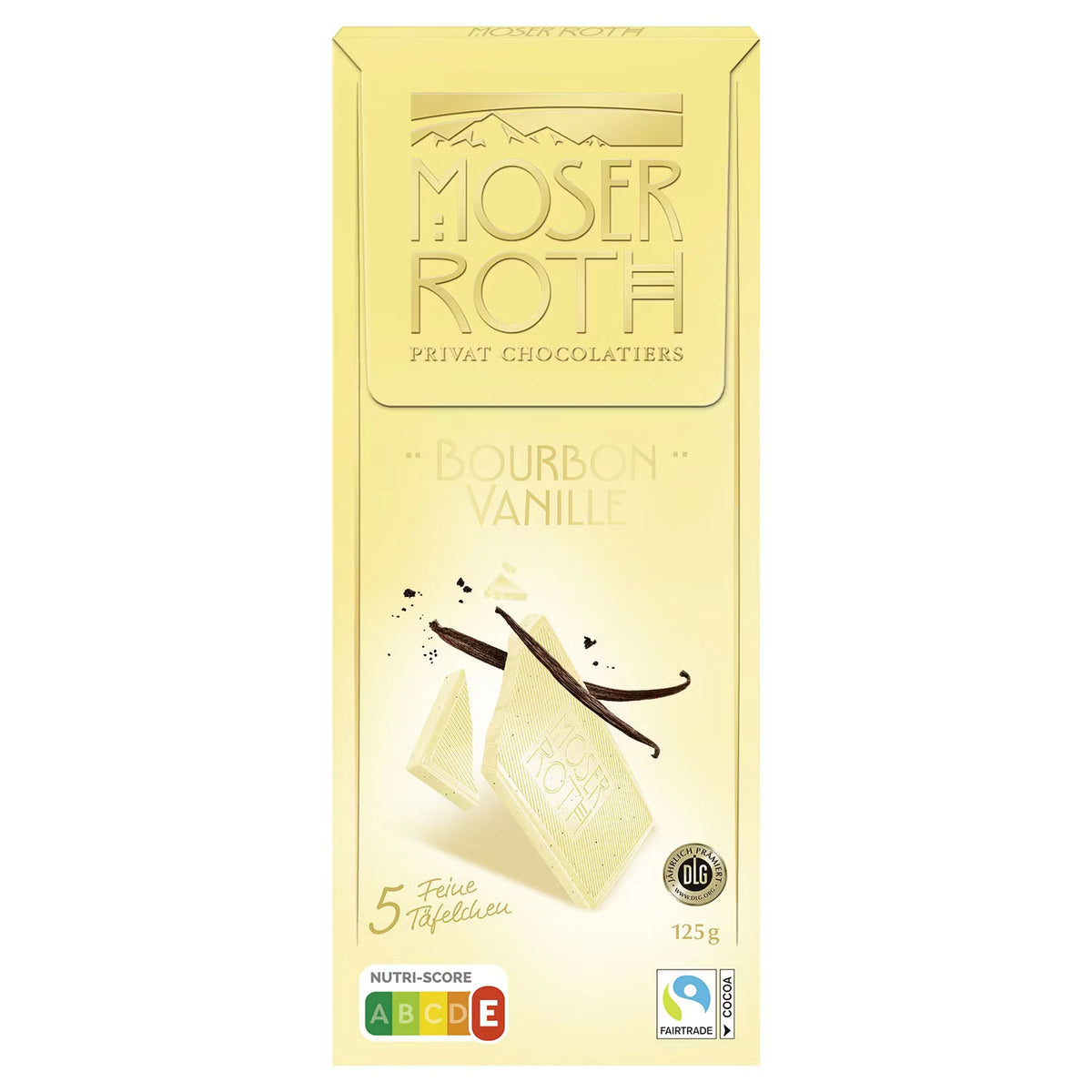 Premium Schokolade 125 g, Bourbon-Vanille