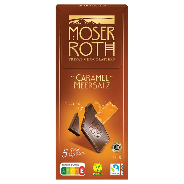 Premium Schokolade 125 g, Karamell-Meersalz