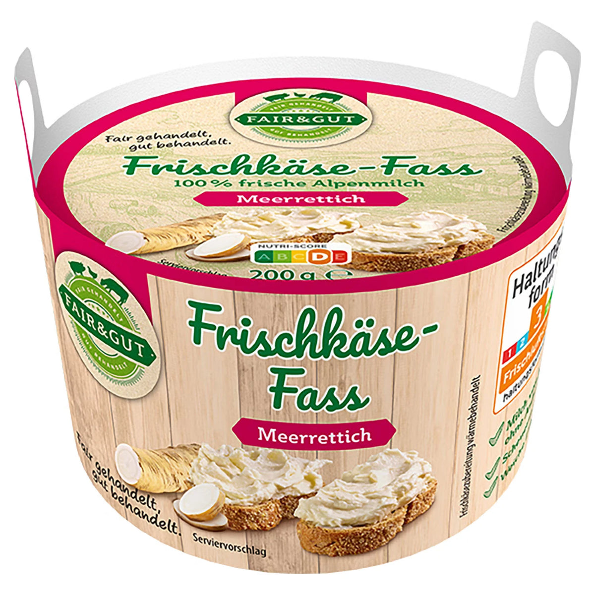 Frischkäse-Fass 200 g, Meerrettich