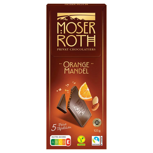 Schokolade 125 g, Orange-Mandel