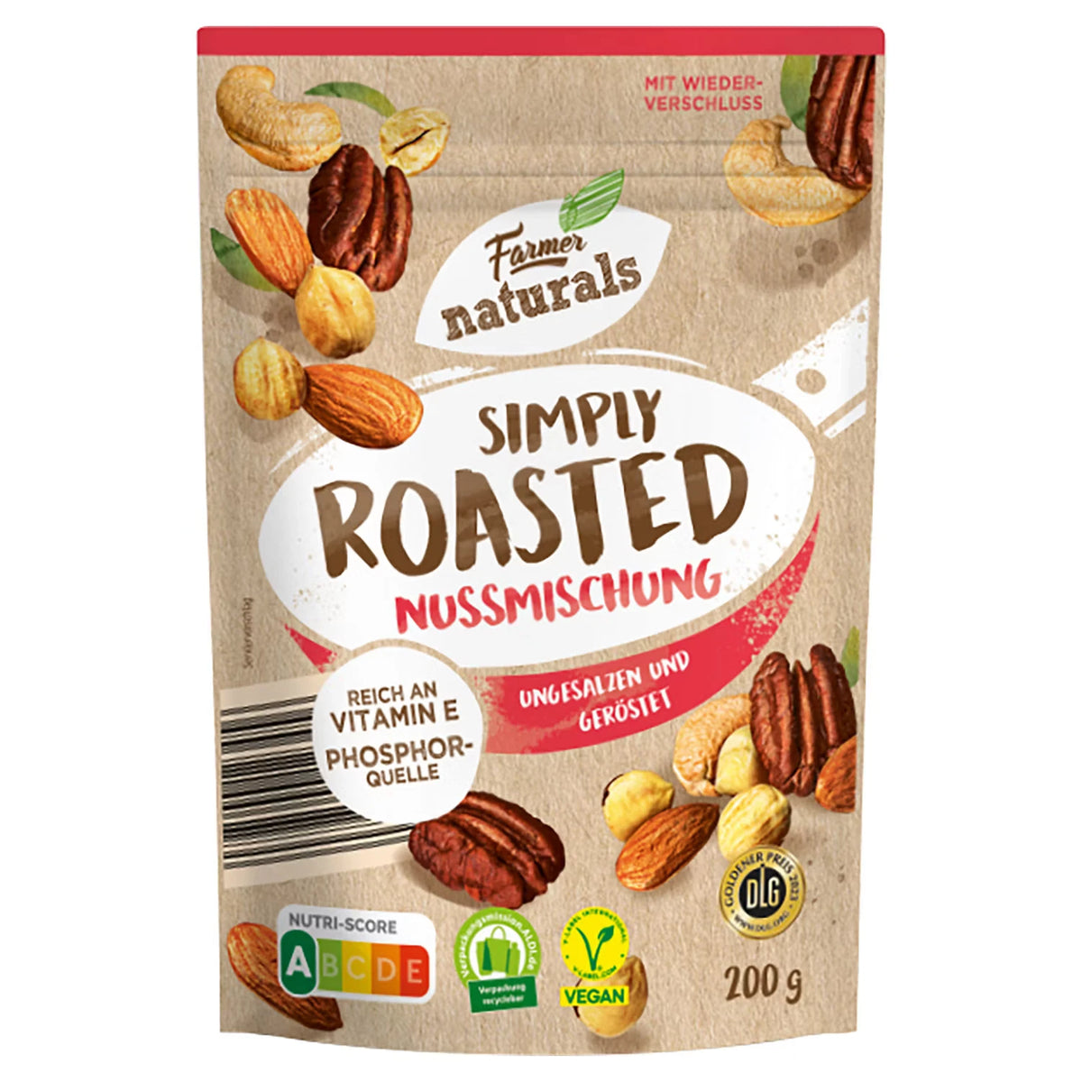 Geröstete Nüsse 200 g, Nussmix