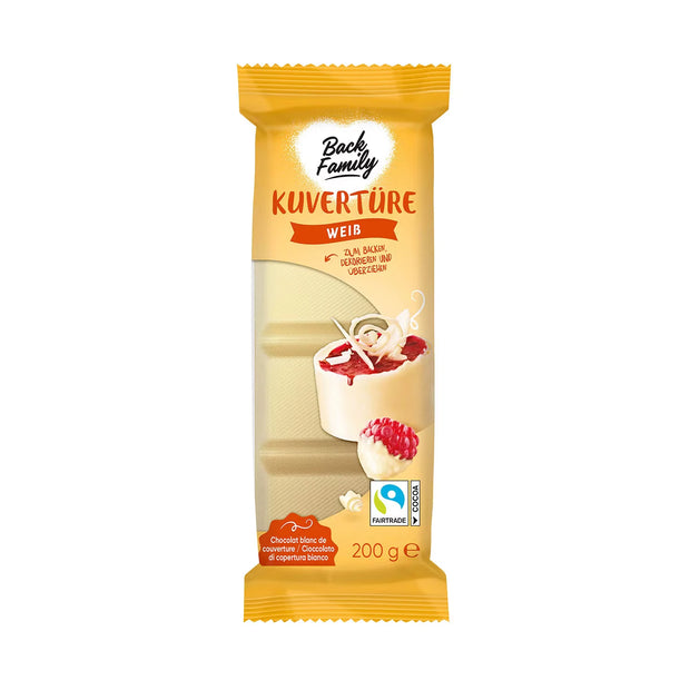 Kuvertüre 200 g, Weiße Schokolade