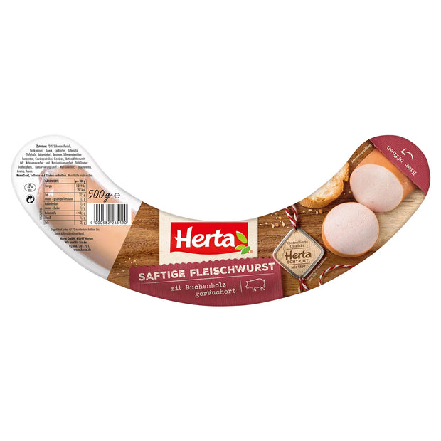Saftige Fleischwurst 0,5 kg, Buchenholz geräuchert