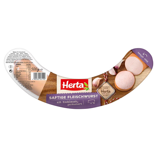 Saftige Fleischwurst 0,5 kg, Knoblauch